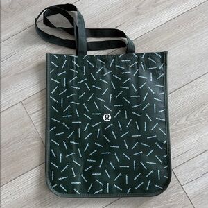 Large Lululemon Athletica Forest Green Logo Tote Messenger